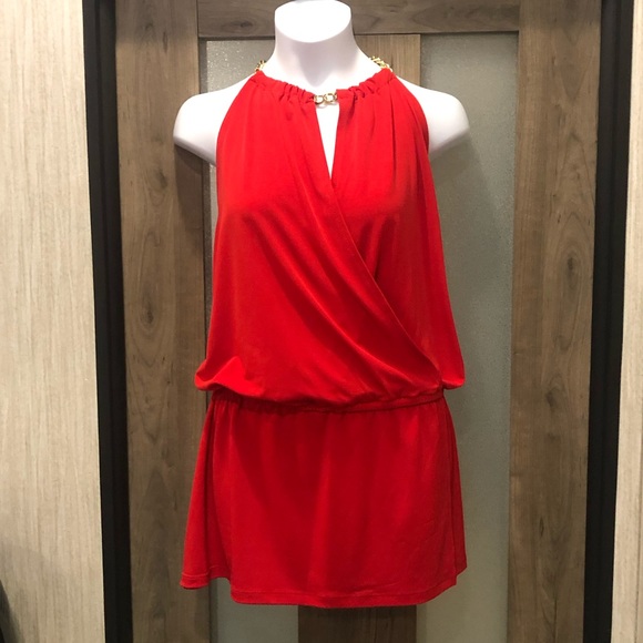 Michael Michael Kors Sassy Red Top Blouse - Picture 2 of 4